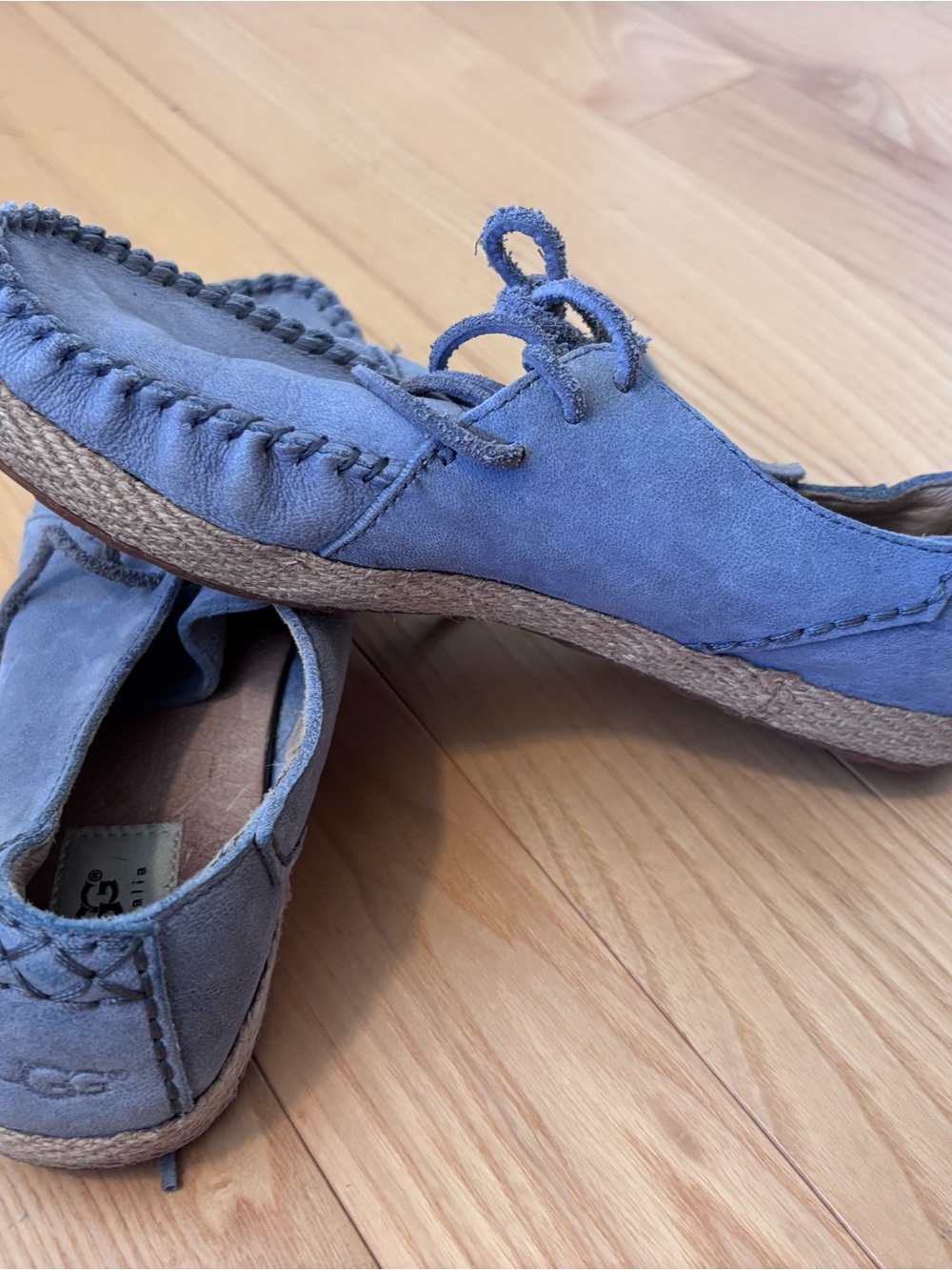 UGG Gray Suede Moccasin Sneakers, 7.5